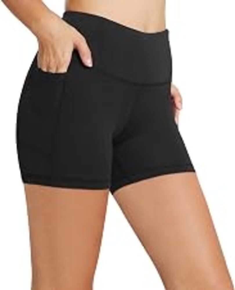 baleaf Women's High Waist Biker Shorts with 3 Pockets