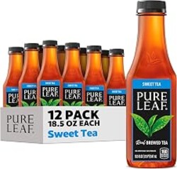 Pure Leaf Iced Tea, Sweet Tea, Real Brewed Tea, 18.5 Fl Oz Bottles (Pack of 12)