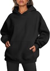 Trendy Queen Womens Hoodies Oversized Sweatshirt | Cozy Fleece Sweaters, Basic Pullover Shirts, Large Kangaroo Pocket, Seamless Daily Outfit Match