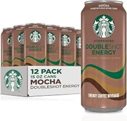 Starbucks Doubleshot Energy Drink Coffee Beverage, Mocha, Iced Coffee, 15 fl oz Cans (12 Pack)