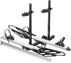 Young Hitch Mount Bike Rack with Ramp, 200 lbs. Capacity for 2 E-Bikes, Fat Tire and Standard, fits Cars, SUVs, RVs, Trailers with 2 Inch Receiver