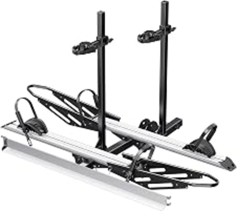 Young Hitch Mount Bike Rack with Ramp, 200 lbs. Capacity for 2 E-Bikes, Fat Tire and Standard, fits Cars, SUVs, RVs, Trailers with 2 Inch Receiver