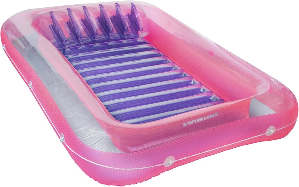 SWIMLINE Original Suntan Tub Series Classic Inflatable Tanning Float Floating Lounge | Personal Tan Pool Hybrid Lounger | Adjustable Pillow | Fill with Water | Reflective Tanning Design