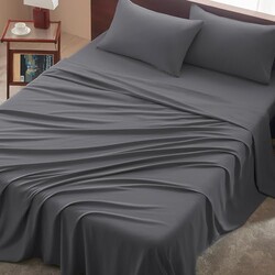 USXIBEI Queen Size 4 Piece Sheet Set - C