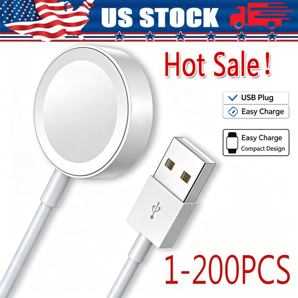 Magnetic USBA Charging Cable Charger For Apple Watch Series 5/6/SE/8/9/Ultra Lot