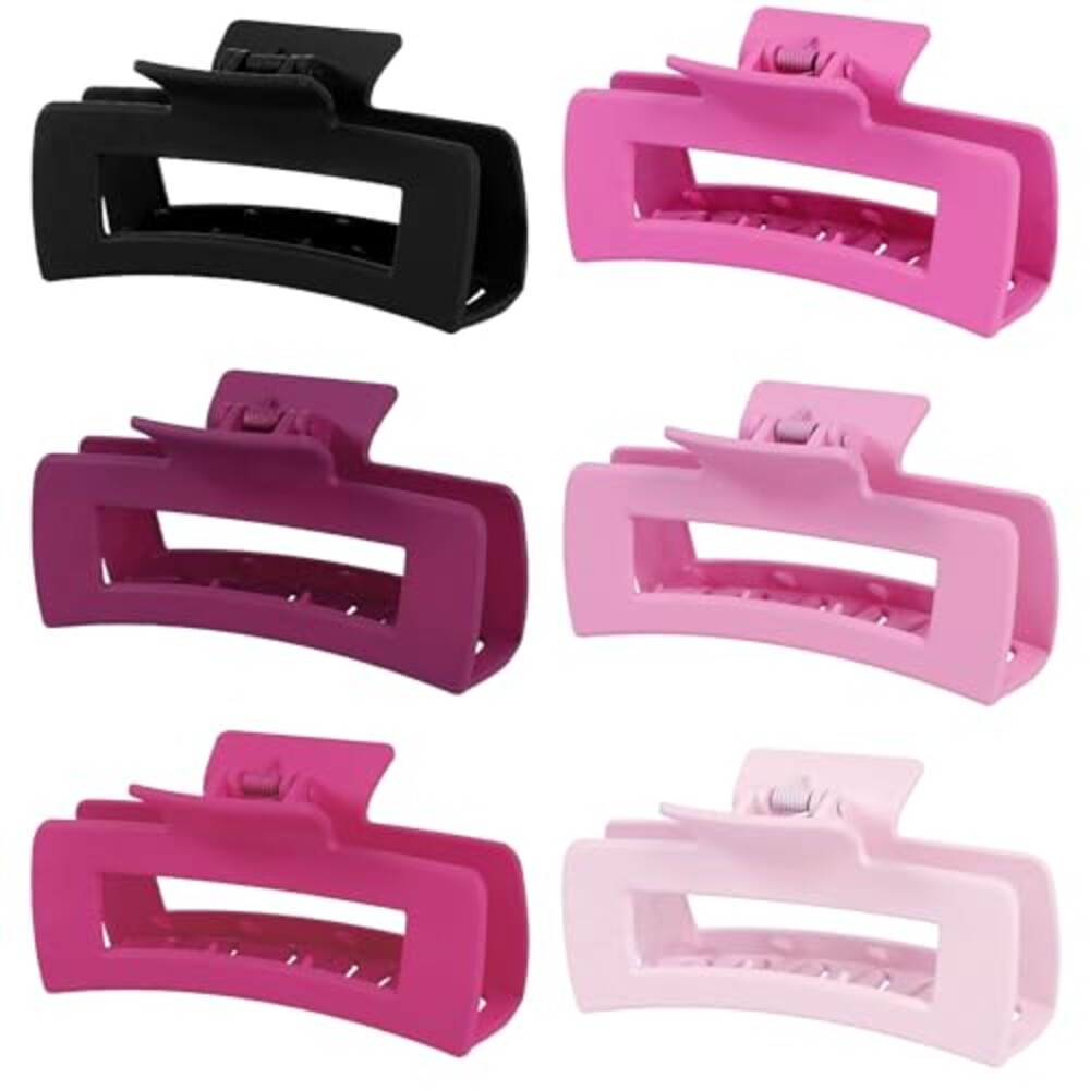 Sisiaipu 4 Inch Big Hair Claw Clips 6 Pc