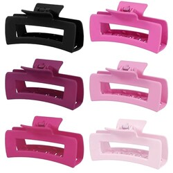 Sisiaipu 4 Inch Big Hair Claw Clips 6 Pc