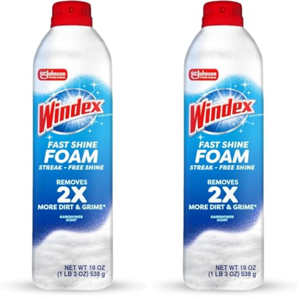 Windex Fast Shine Foam Glass Cleaner, No