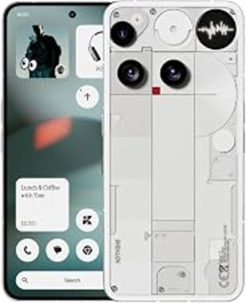 Nothing Phone (3) Cell Phone, 5G Unlocked Phones 256GB, Android 15, Snapdragon 8s Gen4, AI Mobile Phones with Four 50MP Cameras & AMOLED Display, 5150mAh, Glyph Interface, Smartphone White