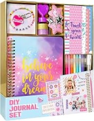 Nollh DlY Journal Kit for Girls Scrapbook Gifts for 8-12 Year Old Girl | 200+PCS Teen Tween Girl Gifts Trendy Stuff Stationery Set Art Crafts Kit 8 9 10 11 12 13 14 Year Old Girl Birthday Gift