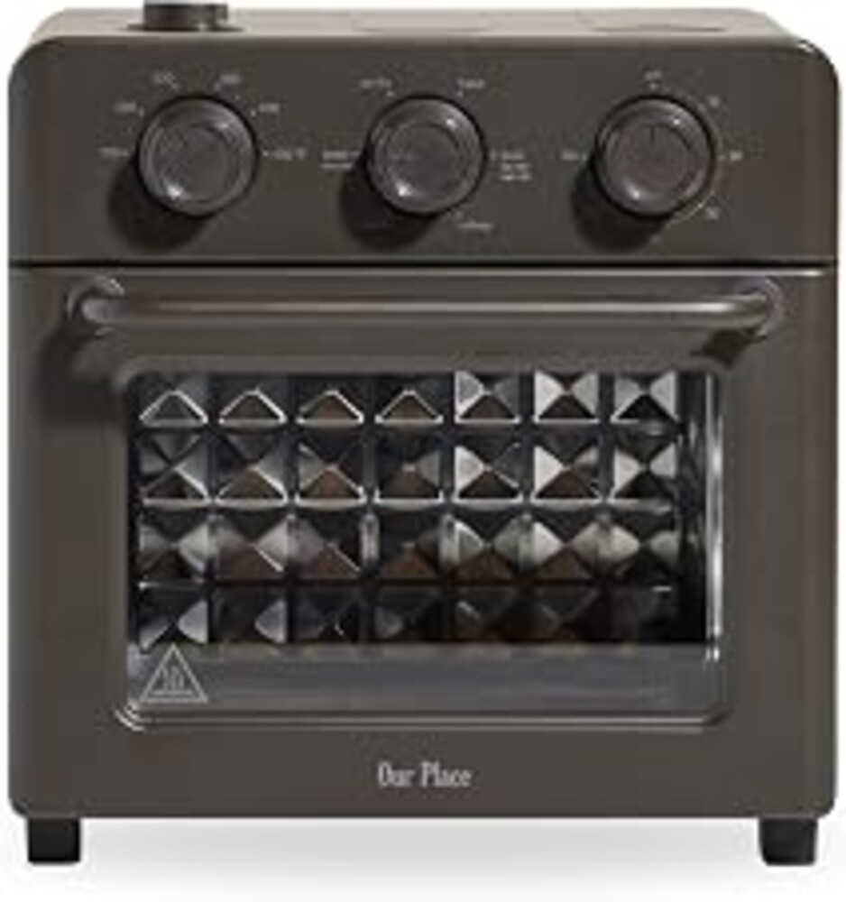 Our Place Wonder Oven, 6-in-1 Air Fryer & Toaster Oven, 2-Rack, 13 Qt | Non-toxic air fryer toaster oven combo; basket, wire rack, bake pan, crumb tray; toast, roast, bake, broil, reheat, steam