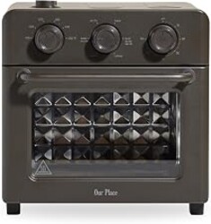 Our Place Wonder Oven, 6-in-1 Air Fryer & Toaster Oven, 2-Rack, 13 Qt | Non-toxic air fryer toaster oven combo; basket, wire rack, bake pan, crumb tray; toast, roast, bake, broil, reheat, steam