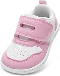 STQ KIDS Toddler Shoes Wide Toe Box First Walk Sneakers for Boys and Girls | Zero-drop Barefoot Feel, Lightweight, Hook & Loop, Flexible Non-Slip Outsole, Breathable Leather, Healthy foot development