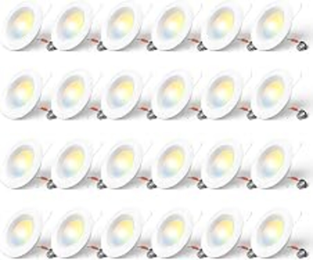 Amico 24 Pack 5/6 inch LED Recessed Lighting, Retrofit Can Lights, White | Baffle Trim, Dimmable, 12.5W=100W, 950LM, 5CCT-2700K/3000K/4000K/5000K/6000K Select, Easy Install, IC & Damp Rated, ETL & FCC