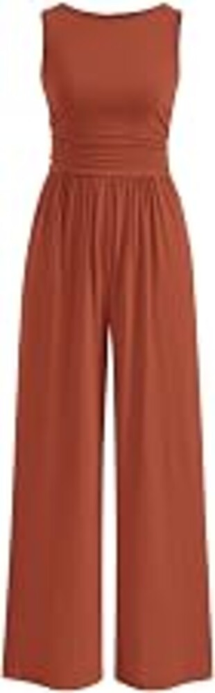 PRETTYGARDEN Jumpsuits for Women Dressy Casual Romper Vacation Outfits 2026 | Crewneck, Wide Leg Jumpsuits, Cute Jumpers, Business Casual, Date Night, Summer One Piece Teacher Outfits