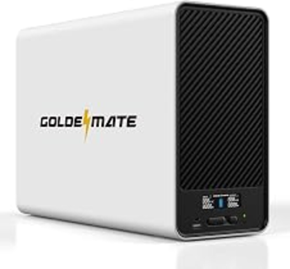 GOLDENMATE 1500VA/1000W Lithium UPS Battery Backup & Surge Protector, White | Line Interactive, Pure Sine Wave, AVR, 8 Outlets, 296Wh Extended Runtime, 51.2V LiFePO4 Backup Battery for PC/NAS/Gaming/TV