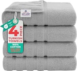 American Soft Linen 100% Cotton Luxury Turkish Towels, 4 PC Bath Towel Set | Soft Absorbent Quick Dry OEKO Tex Standard 100 Certificated Durable Machine Washable Premium Hotel Quality