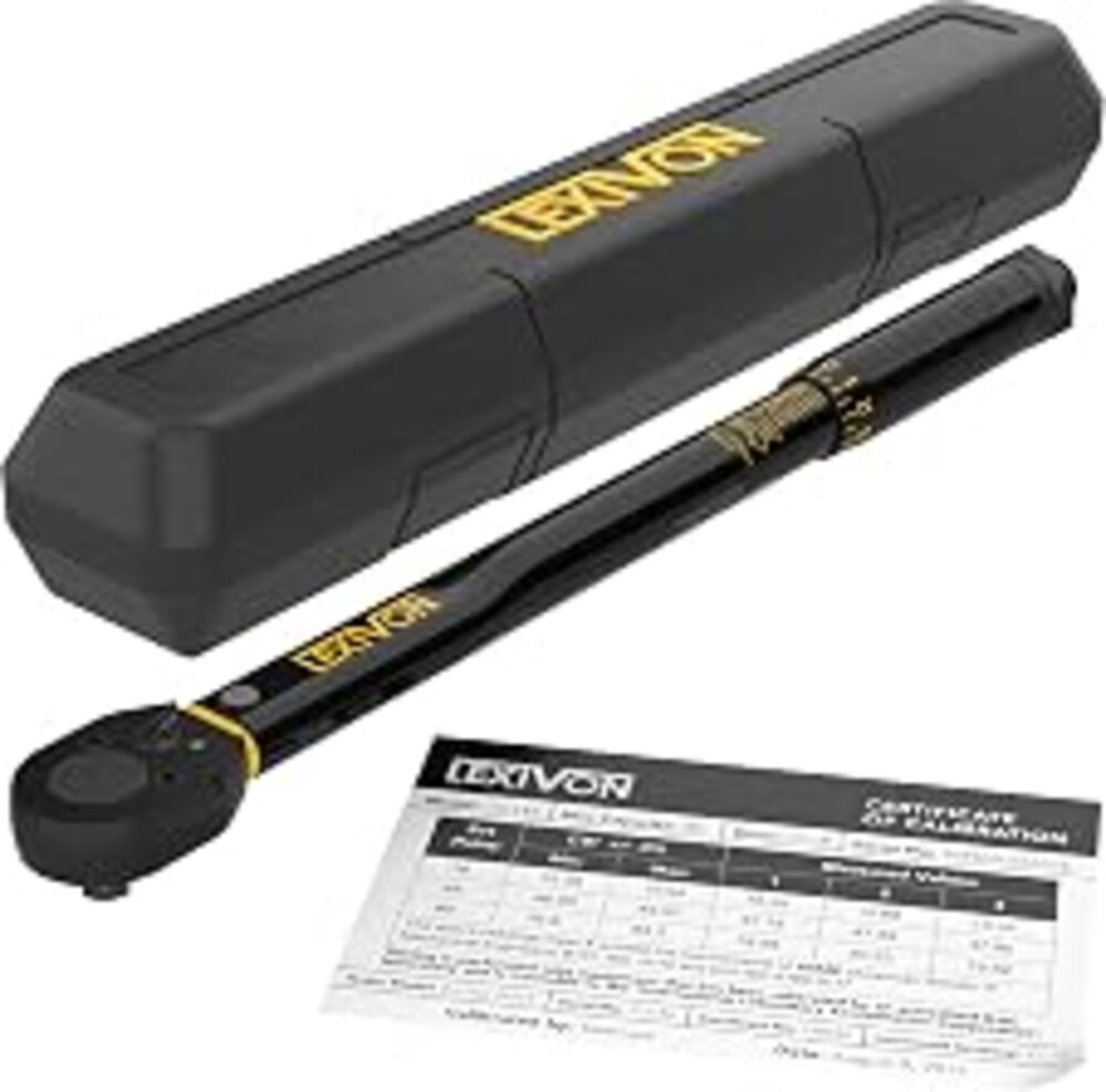 LEXIVON 3/8-Inch Drive Click Torque Wrench 10~80 Ft-Lb/13.6~108.5 Nm (LX-182)