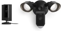 Ring Floodlight Cam Wired Plus with All-new Ring Indoor Cam, Black