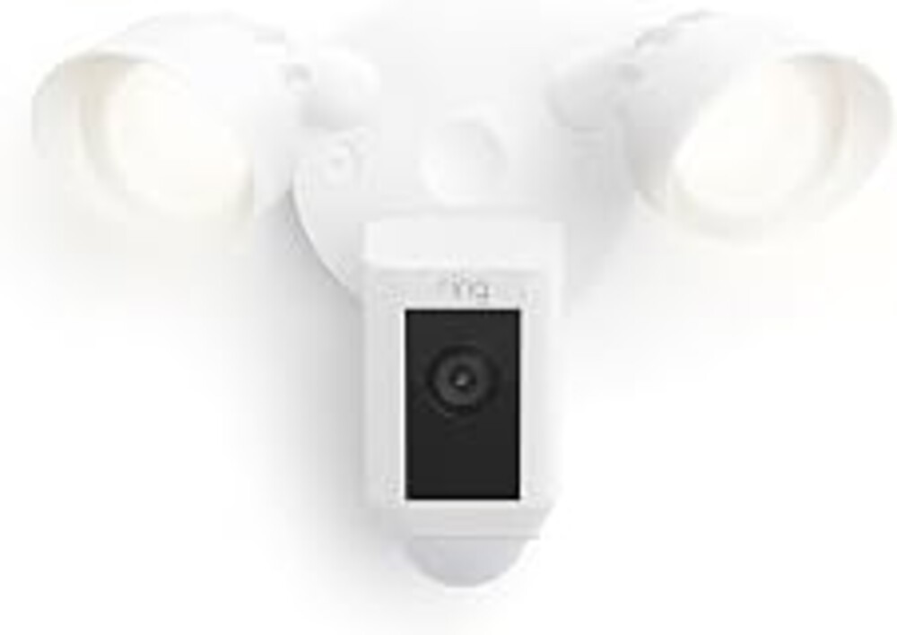 Ring Floodlight Cam Plus with Plug-In Mount - Plug-in power Outdoor Camera, 1080p Video, Live View with Color Night Vision, Two-Way Talk, Siren, Motion detection and alerts, Works with Alexa | White