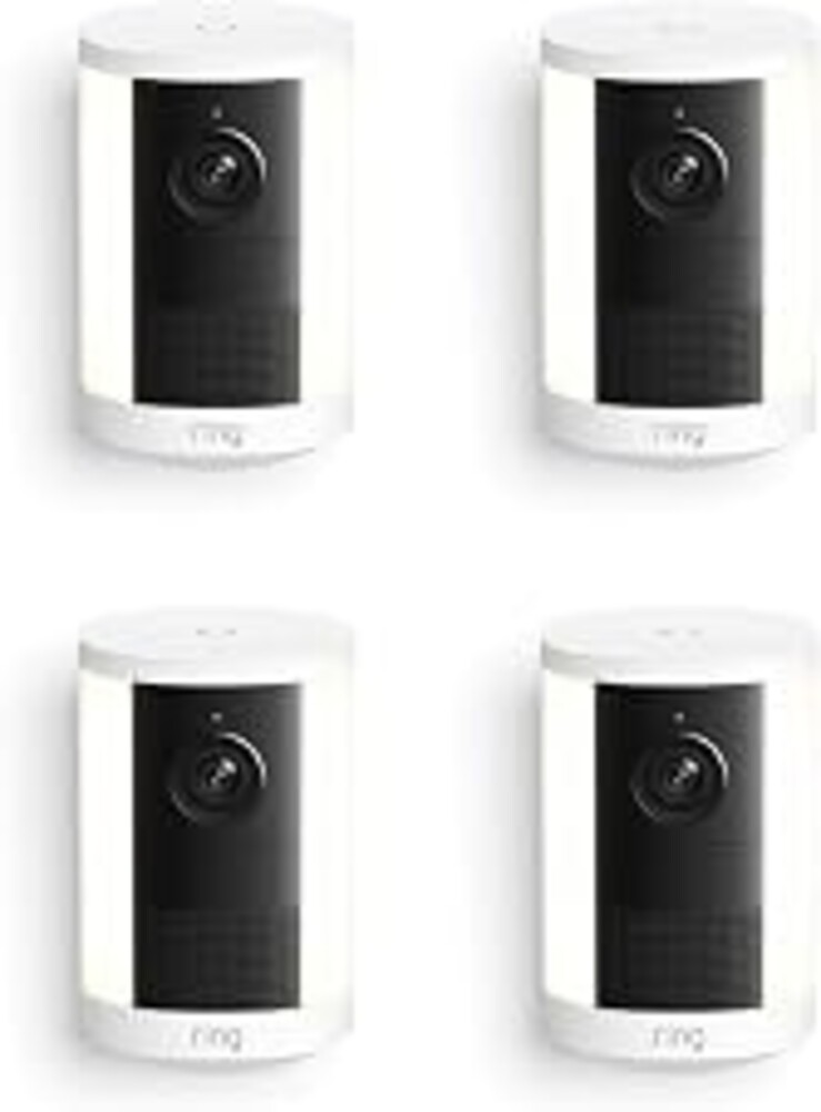 Ring Spotlight Cam 2K (newest model), Battery, Home or business security, Wide-Angle Retinal 2K Video, 6x Enhanced Zoom, Motion-Activated Spotlights, 4-Pack, White