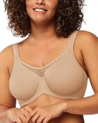 HSIA Minimizer Bras for Women, Full Coverage Coolcomfort Plus Size Bra | Supportive Underwire, Minimizing, Cooling Comfort, Unlined, Seamless, Back Smoothing, Unpadded, T Shirt Bra for Large Breast