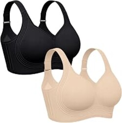 OEAK Womens Wireless Jelly Bras Plus Size Support Push Up Comfortable Bra | no underwire,full coverage,for large breast,minimizer bra,seamless,tshirt bras,everyday bra
