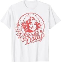 Dolly Parton Rope and Flower Framed Minimalistic Portrait T-Shirt