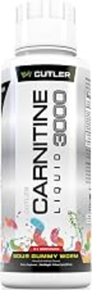 Cutler Nutrition Liquid L-Carnitine Fat Burner with Acetyl L-Carnitine | Sour Gummy Worm, 16 fl oz | Triple-Form Liquid with L-Carnitine Tartrate for Energy, Metabolism, Recovery and Workout Support