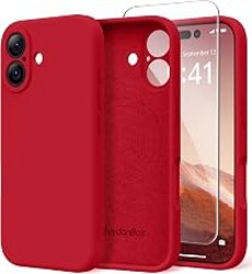 SuydanBox Magnetic for iPhone 17 Case Silicone Deep Red | Fit for MagSafe, Screen Protector, Full Camera Protection, Premium Silicone Shockproof Protective Phone Case for iPhone 17