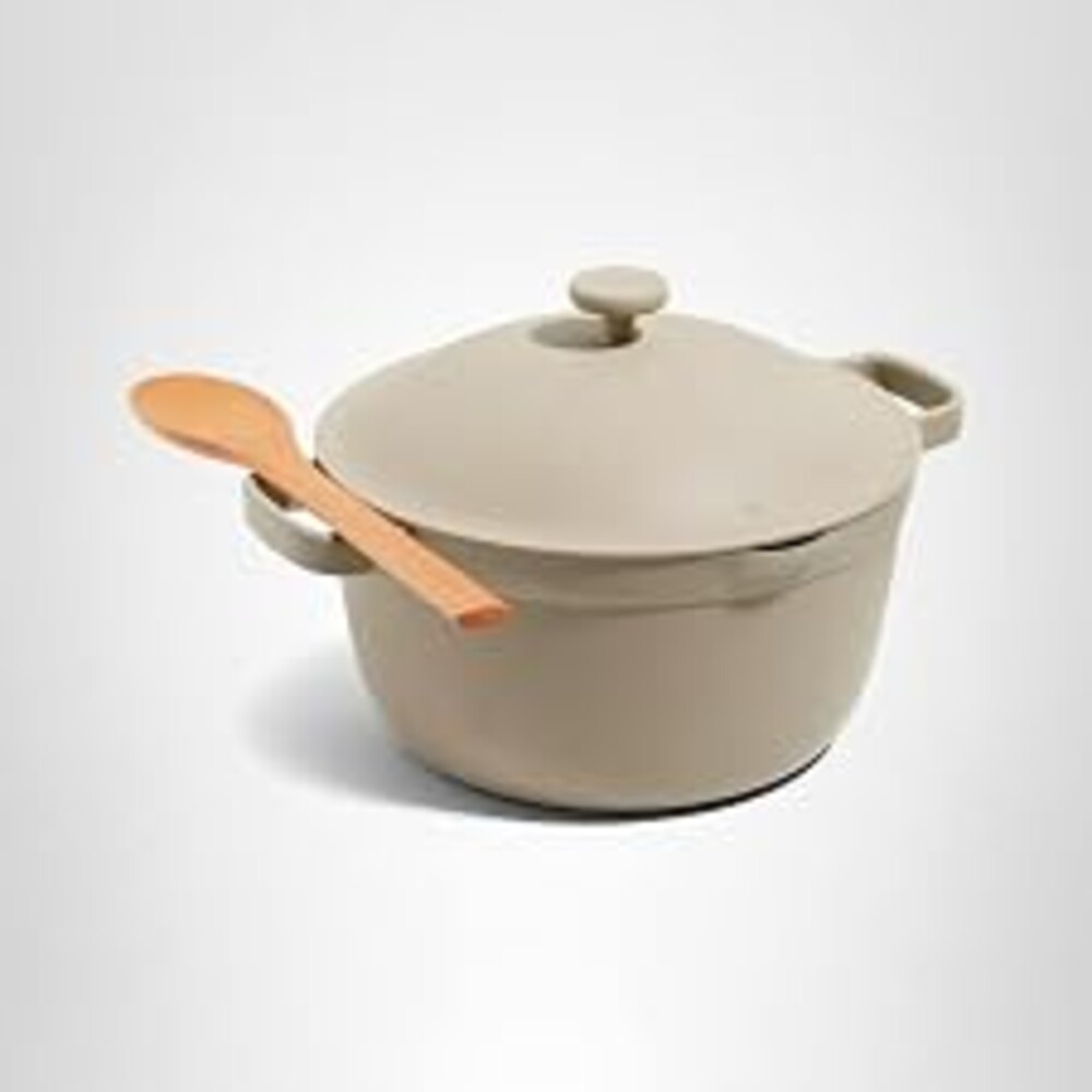 Our Place Perfect Pot, 5.5 Qt Nonstick Ceramic Pot & Dutch Oven with Lid | Patented 8-in-1 cooking pot; PFAS-free ceramic nonstick, spatula included, induction compatible, oven safe to 450°F