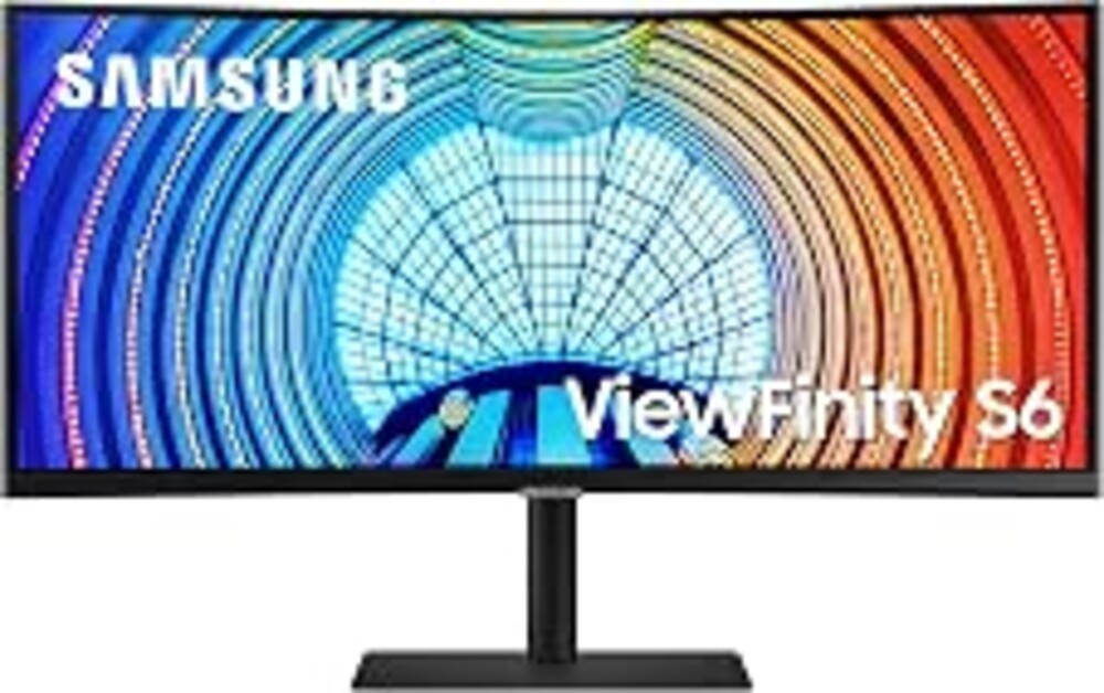 SAMSUNG Viewfinity S65UA Series 34-Inch Ultrawide QHD Curved Monitor, 100Hz, USB-C, HDR10 (1 Billion Colors), Height Adjustable Stand, TUV-certified Intelligent Eye Care (LS34A654UBNXGO),Black