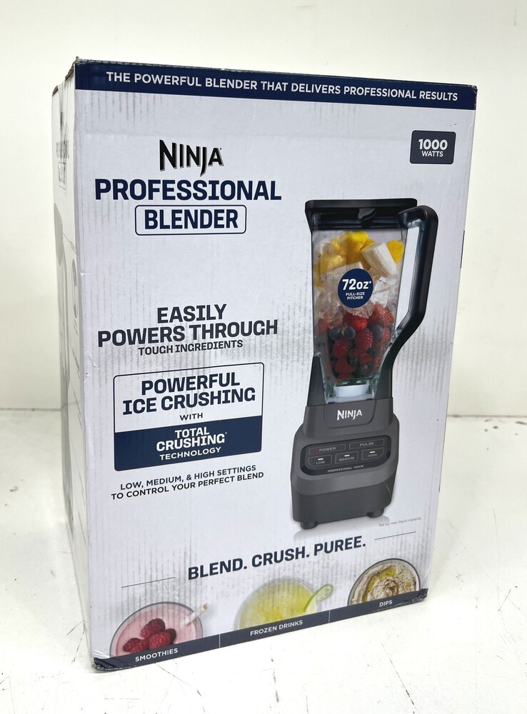 Ninja BL610 Professional 72 oz. 3-Speed Black Blender 1000 Watts New