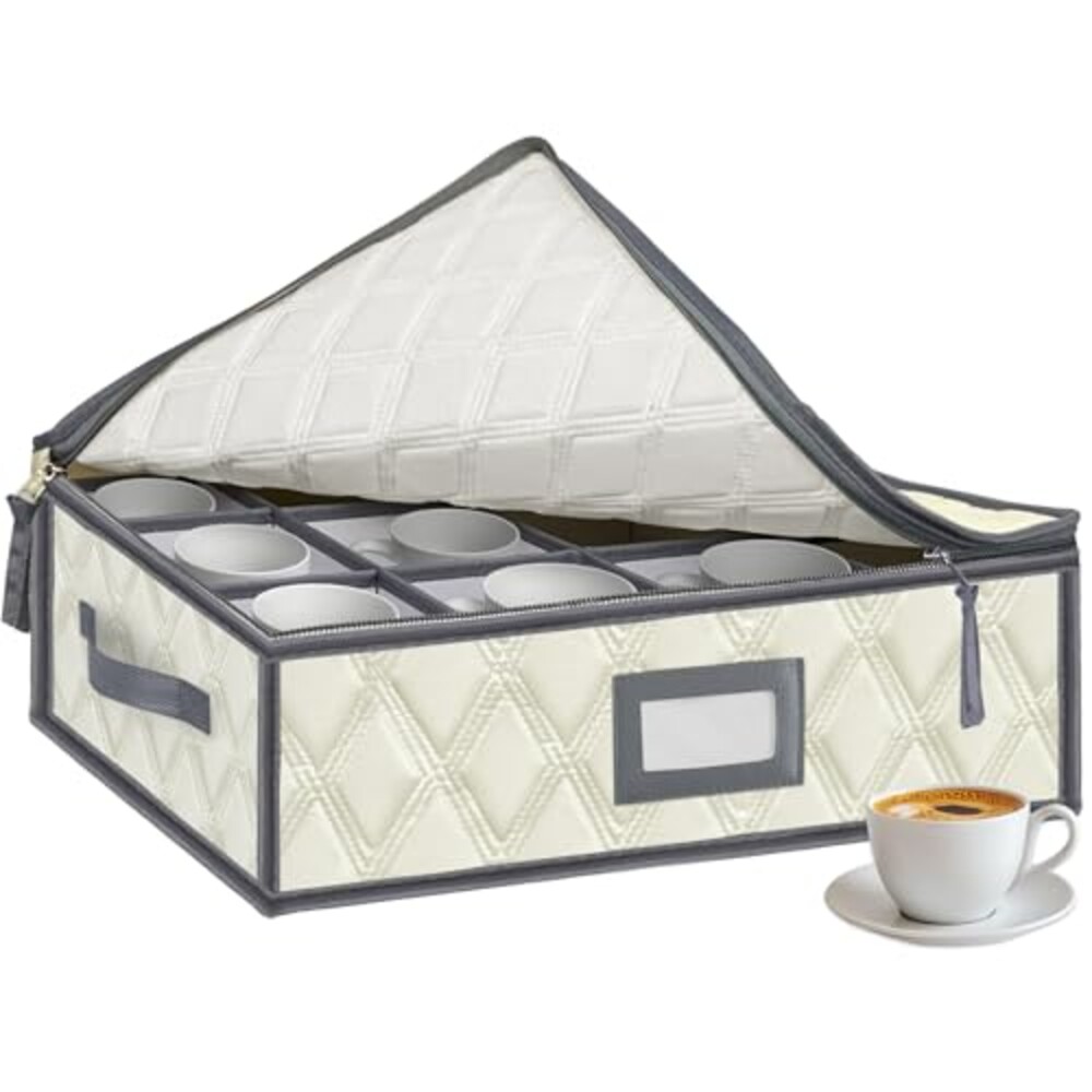 VERONLY Mug and Cup Storage Box with Div