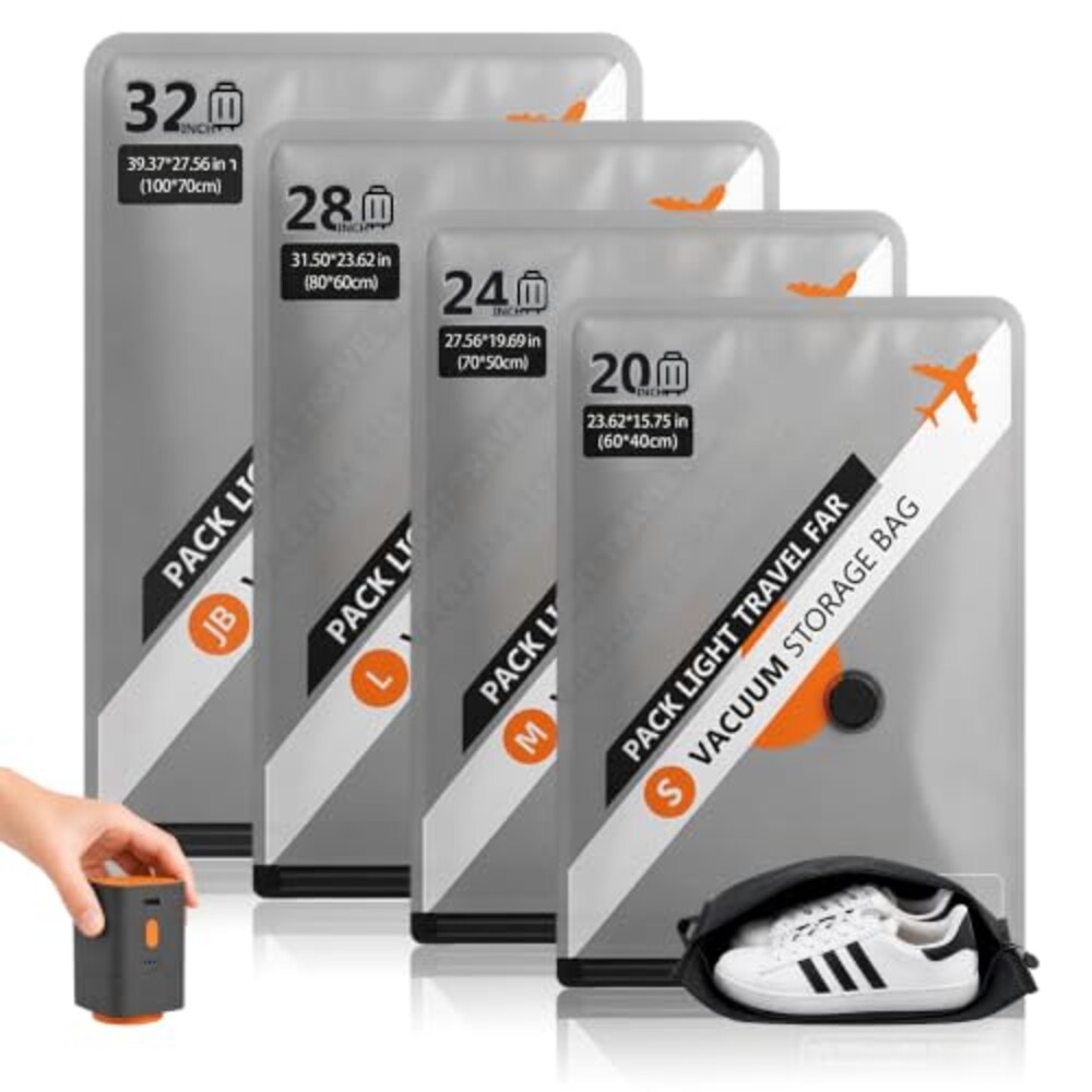 18-Pack Travel Vacuum Bags for Clothes w