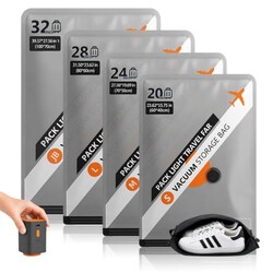 18-Pack Travel Vacuum Bags for Clothes w