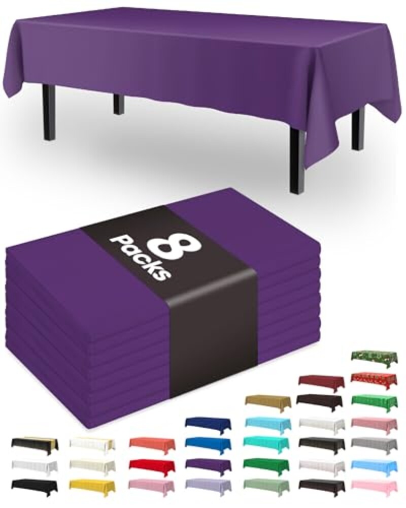 Pureegg Plastic Table Cloth Disposable 8