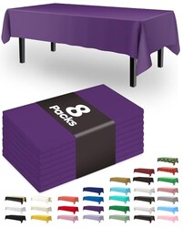 Pureegg Plastic Table Cloth Disposable 8