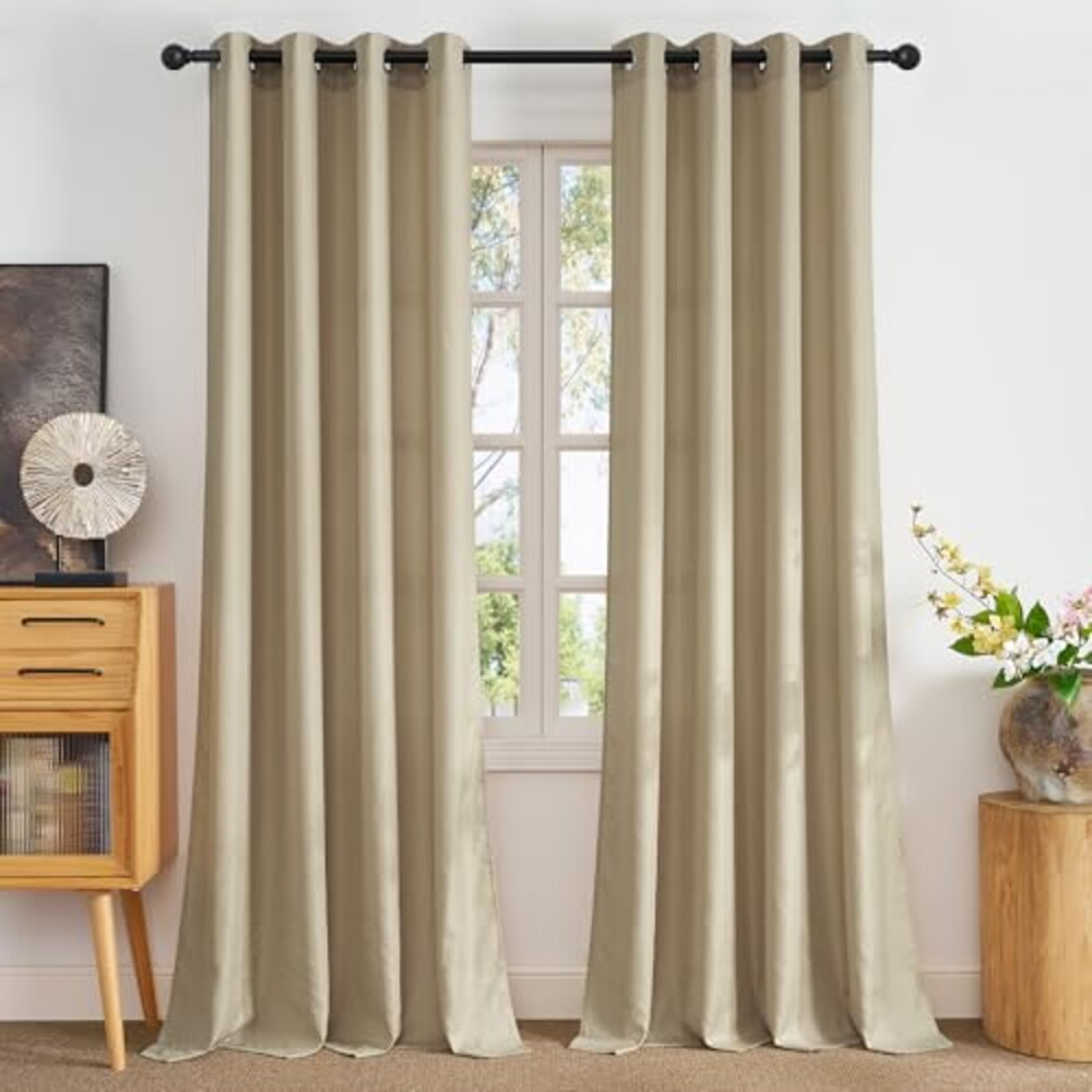 NICETOWN Semi Sheer Curtains 84 Inch Len