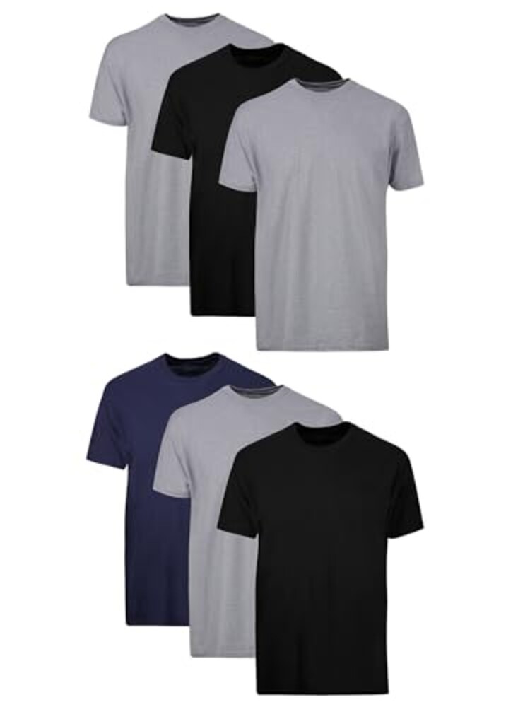 Hanes Mens Cotton, Moisture-wicking Crew
