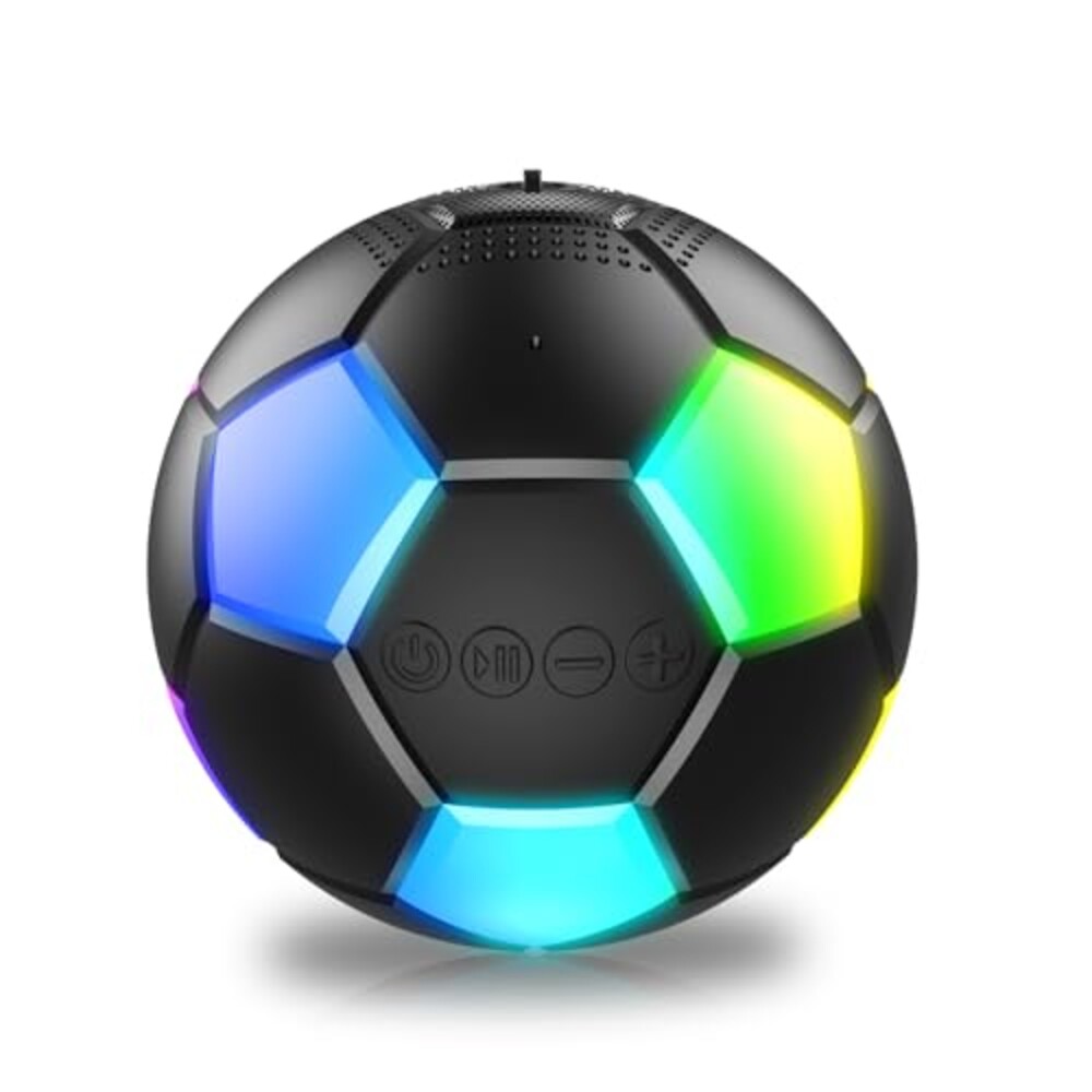 RZLCCL Soccer Ball Speaker, Black, IPX6,
