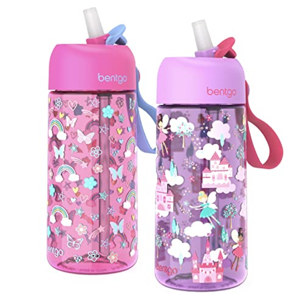 Bentgo Kids Water Bottle 2-Pack, Leak-Pr