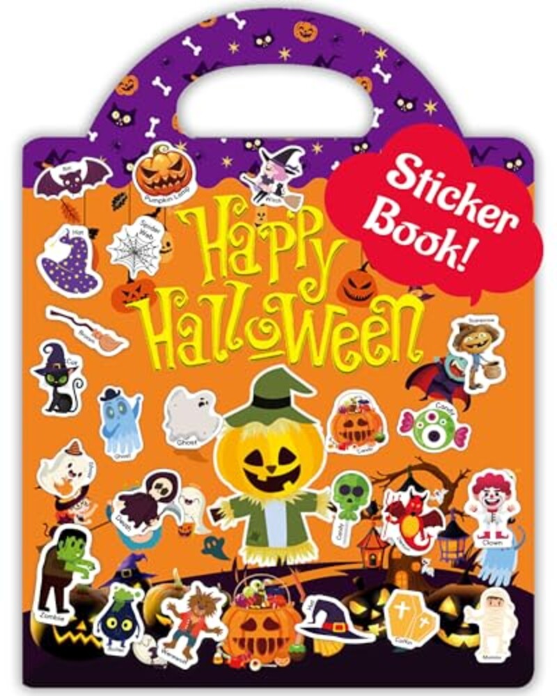 Halloween Sticker Books for Kids, Reusab