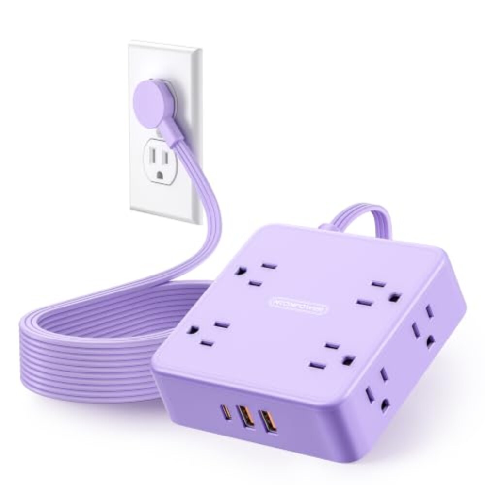 5 FT Purple Extension Cord, Short Power
