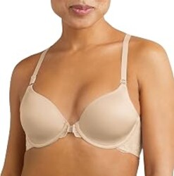 Maidenform Women's Racerback Bra with Shaping & Support, One Fab Fit Underwire Bras for Women, Lightly Lined, Front Close