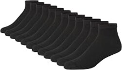 Hanes Men's Double Tough Ankle Socks | Moisture Wicking Socks, Multipack