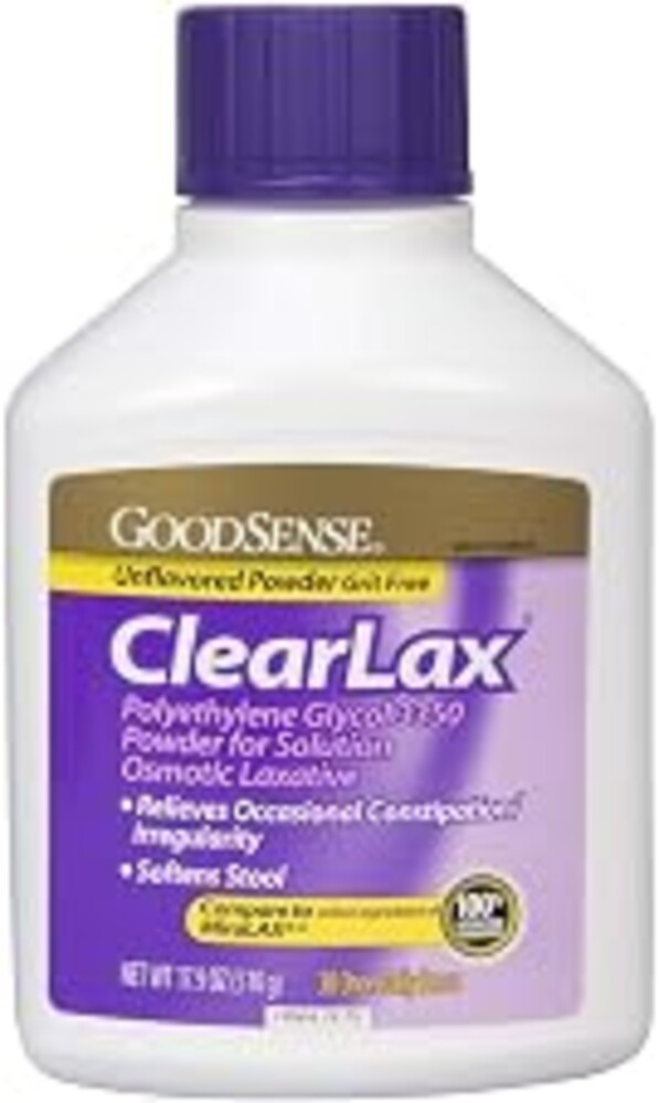 GoodSense ClearLax Polyethylene Glycol 3350 Powder for Solution, 17.9 Ounce