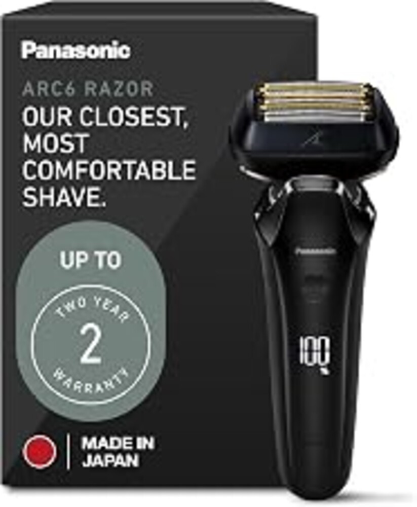 Panasonic ARC6 Electric Razor for Men Face, Wet & Dry Foil Shavers for Men, Pop-Up Trimmer, Ultra-Fast 6-Blade, Smart Shave Sensor, 22D Flexible Pivoting Head - ES-LS8A-K (Black)