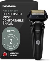 Panasonic ARC6 Electric Razor for Men Face, Wet & Dry Foil Shavers for Men, Pop-Up Trimmer, Ultra-Fast 6-Blade, Smart Shave Sensor, 22D Flexible Pivoting Head - ES-LS8A-K (Black)