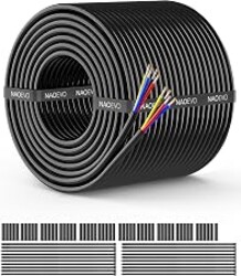 NAOEVO 16 Gauge Wire 4 Conductor, 16 Gauge Automotive Wire 12V Cable, 100FT | Tinned Copper 16 AWG Wire, 16/4 Low Voltage Cable, Flexible Stranded Electrical Wire for Automotive, Marine, Speaker, Lights